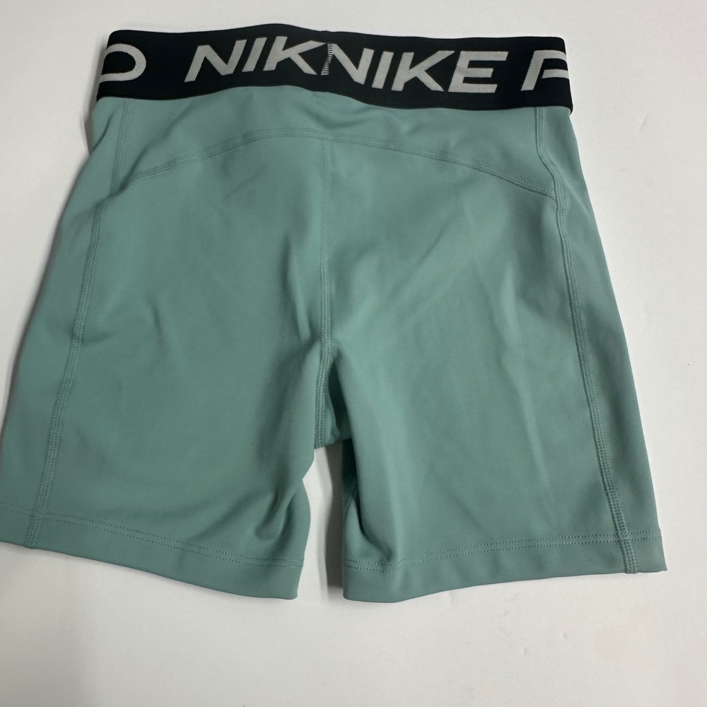 Nike Pro Kids Compression Shorts Teal Youth Large Training Athletic NWT - Picture 2 of 5